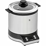 WMF Küchenminis Reiskocher 220 W, mit Lunch-to-go-Box, Damfgarer, platzsparend, Innentopf mit To-Go-Deckel 1l, Reiskocher mini cromargan matt
