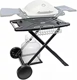 Tragbarer Wagen für Weber Q1200, Q1000, Q2200, Q2000, Q2400, zusammenklappbarer Wagen für Outdoor-Grills, tragbarer Ständer für Weber Q-Serie Gasgrills und Ninja Woodfire OG700 Serie