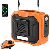 Rintea Gürtelventilator mit Akku 10000mAh – Leiser tragbarer Clip Ventilator mit USB-C, 5-in-1 Mini Lüfter für Outdoor, Arbeit, Camping, Baustelle, Wandern, Notfall (Farbe)