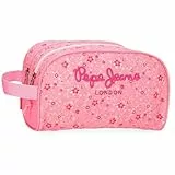 Pepe Jeans Kosmetiketui Rosa, Geblümt, Polyester, 26 x 16 x 10 cm, Reißverschluss, Damen, Reise/Underway Make-up Aufbewahrung