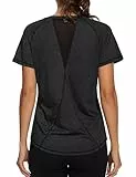 Gyabnw Sport Tshirt Damen Fitness Sportshirt Locker Funktionsshirt Atmungsaktiv Sommer Yoga Shirt Wandershirt