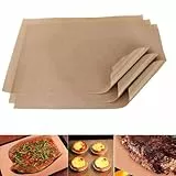 3 Stück Backunterlagen mit Teflon Antihaftbeschichtung, 40 x 60 cm Backofenmatte Wiederverwendbar, Backpapier Hitzebeständig Bis 220°C, Zuschneidbar, Leicht zu Reinigen, zum Backen, Kochen, Grillen