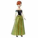 Mattel Spielzeuge aus Disney Die Eiskönigin' , Singende Anna-Modepuppe in charakteristischem Outfit, singt Zum ersten Mal' aus dem Disney-Film' in Englisch, Französisch, Deutsch, Italienisch, JDL59