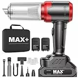 Handstaubsauger Akku, 28KPA Auto Staubsauger Stark, 2er 7500mAh Akku Handstaubsauger Kabellos, 3 in1 Mini Autostaubsauger für Auto, Motorrad, Küche, PC, Sofa, Büro, Haus&Tierhaar Reinigung(Schwarz)