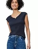 Damen Shirt mit gerundetem V-Ausschnitt
