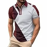 Generic Tops für Herren Regular Sommer Poloshirt Stretch 2024 T Shirt Kurzarm Passform Sportshirt Sportstyle Fitness Outdoorshirt Baumwolle Sommershirt Männer Fitnessshirt Warehouse Deals Angebote