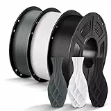 ANYCUBIC PLA Filament 1.75mm, 3kg 3D Drucker Filament PLA, Filament 3d Druckmaterialien für FDM 3D-Drucker, Intelligente Identifikation, Schwarz Weiß Textur Grau