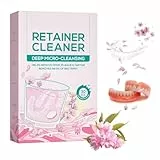 Retainer Reinigungstabletten,Gebissreiniger Tabs,Zahnspangenreiniger,30 Table Halten Sie Ihre Zahnspange sauber,Retainer Cleaner,Kirscheblüte