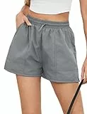 Gyabnw Damen Sport Shorts Schnell Trocknend Kurze Hose Fitness Atmungsaktiv Training Yoga Laufshorts