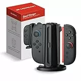 Lioncast® Ladestation kompatibel mit Joy Con Controller für Nintendo Switch 2 [mit LED Ladeanzeige] - Halterung für Nintendo Switch 2 Controller extra Stabiler Stand