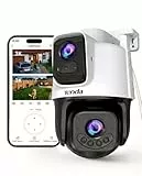 Tenda 5MP+5MP Kamera Überwachung Aussen, KI-Erkennung, 360° Farbnachtsicht, Zwei-Wege-Audio, IP65 WLAN Kamera Outdoor mit Alarm bei Grenzüberschreitung, Lokaler Speicher ohne ABO, CH10