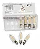 Wichtelstube-Kollektion Energiesparendes Set 7Stk, E10 34V 3W, E10 LED Ersatzkerzen 0,3W Ersatzlampen für Lichterbogen, LED Kerzen für Schwibbogen, sparsam, Warmweiß, langlebig (E10 34V 0,3Watt)