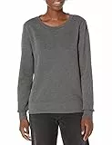 Amazon Essentials Damen Fleece-Sweatshirt zum Überziehen mit Rundhalsausschnitt (In Übergröße erhältlich), Dunkelgrau Meliert, XXL