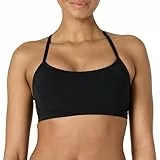 Amazon Essentials Damen Active FormFlex Buttery Soft Yoga-Sport-BH mit schmalen Trägern und Y-Rücken, für leichten Halt, Schwarz, M