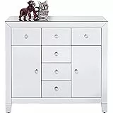 Kare Design Kommode Luxury 2-türig 6 Schübe, glamouröses Sideboard, Spiegelkonsole mit funkelnden Griffen, verspiegeltes Schränkchen im extravagantem Design, (H/B/T) 84 x 88 x 41 cm