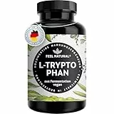 L-Tryptophan – 500mg pro Tagesdosis – hochdosiert mit 180 Kapseln für 6 Monate – aus Fermentation – vegan, in Deutschland entwickelt & laborgeprüft