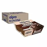 Alpro Soya-Dessert Dunkle Schokolade Feinherb – Auf Soyabasis – Vegan und von Natur aus laktosefrei – Reich an Calcium und Vitaminen – 6 x (4 x 125) g
