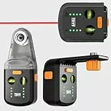 4-in-1 Wiederaufladbare Laser-Wasserwaage von Tyrry mit Kreuzwasserwaage, Staubsammler und Wandhalterung, Ideal für Heimdekoration und Renovierungsprojekte