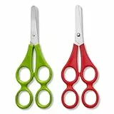 OUDQFCJ 2 pcsTherapeutenschere,Kinder-Lernschere,Therapeutenschere mit Doppelgriff,Mutter-Kind- Schere mit Doppelgriff,Kinder Bastelschere Schule,Helferschere,für Eltern-Kind-Schüler