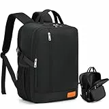 Lossga Handgepäck Rucksack 40x30x20 für Ryanair Flugzeug Reiserucksack 14 Zoll Laptop Travel Backpack für Wizz Air Unter Sitzplatz Cabin Bag Herren Damen Teenager, Schwarz