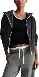 Marc OߴPolo Denim Damen Sweatjacke aus Bio-Baumwolle mit Kapuze, Blau (Blue Depths), L