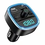 ORIA Bluetooth FM Transmitter, Bluetooth Autoradio-Adapter mit PD 36W Schnelllade, LED-Hintergrundbeleuchtung, Freisprechen, Musikwiedergabe unterstützt BT, Micro SD-Karte, USB-Stick