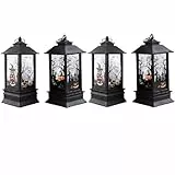 NSXIN 2pcs Halloween Deko Laterne, 20cm Hohe Halloween Licht Kürbis Laterne Halloween Vintage Kürbis Kerzenlaterne Tragbare Garten Hängedeko (ohne Batterie) (Klein,4 Stück/4 Muster)