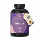 Baldrian Presslinge - 500mg Baldrianwurzel hochdosiert - 1000mg pro Tagesdosis (Valeriana officinalis) - 8 Monate Vorrat - Vegan, ohne künstliche Zusätze - Deutsche Produktion - TRUE NATURE