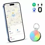 Air Tracker Tag 1 Pack mit 4 Leuchtmodi,Schlüsselfinder Kompatibel mit Apple Wo ist? App (nur iOS),Smart Tag Nachtwanderungen,Camping,Laufen,Item Finder für Koffer/Schlüssel,USB-Aufladung,Schwarz