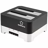 Renkforce RF-DOCKING-02 USB-A (USB 3.0) SATA 6 Gb/s 2 Port Festplatten-Kopierstation 2.5 Zoll, 3.5 Zoll mit Clone-Funkt