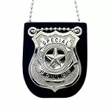 SORAYUXI Police Badge mit Kette, Polizei Kostüm Zubehör Polizei Zubehör Set Polizeimarke Kette, Police Costume Accessoires Marke Polizeimarke Kinder für Cosplay Kinder Erwachsenen