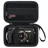 Elonbo Tragetasche für OM System Tough TG-7 Digitalkamera/OM System Olympu TG-6 Unterwasserkamera, robuste wasserdichte stoßfeste WiFi 4K Video Digitalkamera Speicher Reisetasche, Schwarz