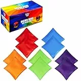 KreativeKraft Cornhole Säckchen, 10er- oder 20er-Pack Bunte Bean Bags - Outdoor Spiele für Kinder (Mehrfarbig 10er-Pack)