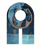 Majea Halstücher Damen Tuch Kopftuch Halstuch Schal Damen-Schal Tücher Stola (880030) (blau 51)