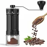 Externer Verstellbarer Manuelle Kaffeemühle: Tragbare Handkaffeemühle mit Hochpräzisen keramik Grinder, 40 Verstellbarer Mahlgrad, geeignet für French Press, Moka-Kannen, Aeropress, Reise, Camping
