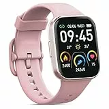 Jugeman Smartwatch Damen, Fitnessuhr Damen 1,69/'' HD Farbdisplay, 25 Sportmodi Fitness Tracker Uhr Pulsmesser Schlafmonitor, IP68 Wasserdicht Sportuhr Damen Schrittzähler Stoppuhr (Rosa)