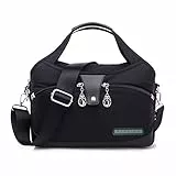 Travistar Umhängetasche Damen Mittelgroß - Wasserdicht Nylon Crossbody Bag Damen Kleine Handtasche Damen mit Vielen Fächern Leichte Schultertasche Arbeitstasche Handtaschen Messenger-Bag für Frauen