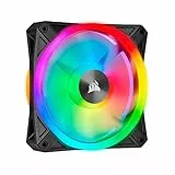 Corsair iCUE QL120 RGB, 120-mm-RGB-LED-PWM-Lüfter (34 Einzeln Ansteuerbare RGB-LEDs, Schwindigkeiten Bis zu 1,500 U/Min, Geräuscharm) Einzelpackung - schwarz