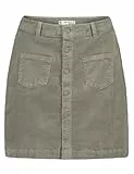 Eight 2 Nine Damen Cord Mini-Rock LETN-085 Cordrock mit sichtbarer Knopfleiste Dark Beige S