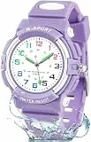 GUUMUXIN Kinderuhr für Mädchen, Analoge Armbanduhren für Kinder, Lernuhr für Kinder, wasserdichte Outdoor-Sportuhr aus Gummi für Mädchen und Jungen von 5-16 Jahren
