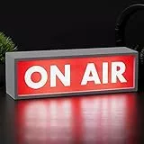 Paladone ON AIR Leuchtschild, LED-Licht für Aufnahme, Studio-Raumdeko, Cooles Licht für Schlafzimmer, batteriebetrieben