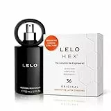 LELO Bundle: HEX Original Ultradünne Kondome für Männer (36-Packung) + Personal Moisturizer Luxuriöses Gleitgel für Frauen und Männer, Wasserbasis, 150ml