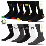 MAKABO 98% Baumwolle Business Herren socken Geschenk zum Vatertag, 12 Paar Anzugsocken aus atmungsaktiver Baumwolle ohne Naht, hoher Baumwollanteil, perfekt für Alltag und Freizeit, Größe 39-45
