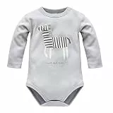 Pinokio Baby - Jungen Pinokio Bodysuit met Lange mouwen Underwear, Grey Zebra, 68 EU