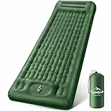 Tonfarb Isomatte Camping Selbstaufblasend, 12CM Verdicktes Aufblasbare Matratze mit Fußpresse Pumpe, Ultraleicht Wasserdicht Luftmatratze Outdoor, Anti-Ripstop Schlafmatte für Wandern und Strand