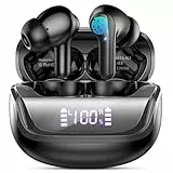 Donerton I66 Bluetooth 5.4 In Ear Kopfhörer mit ENC Noise Cancelling Mic, Wireless Kopfhörer Tiefer Bass, IP7 Wasserdicht Wireless Earbuds, 45H Ohrhörer Dunkelschwarz