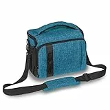 Pedea Kameratasche Fashion für Spiegelreflex DSLR SLR Spiegelreflexkamera Fototasche für DLSM Systemkamera mit Regenschutzhülle für Zubehör und Objektive, Gr. XL hellblau