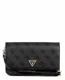 GUESS Damen Noelle Ii Crossbody Flap Organizer Umhängetasche, Kohle-Logo