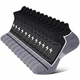 Cirorld Sneaker Socken Herren Dame, 6 Paar Atmungsaktiv Sportsocken Kurze Laufsocken, Anti-blasen Baumwolle Kompressionssocken für Laufen, Sport, Arbeit, Wandern, Radfahren, Unisex Schwarz 43-46