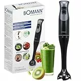 Bomann® Stabmixer für Smoothies Shakes Suppen | Turbo-Funktion | 350W Pürierstab | Edelstahlmesser rostfrei | abnehmbarer Mixstab | Hand Blender | elektrische Stabmixer | SM 6081 CB